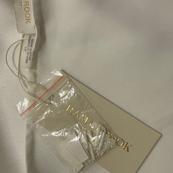 Ramy Brook Mitchell Top Ivory Beaded Halter | Glam, Resort Vacation S NWT $395 - Picture 9 of 14